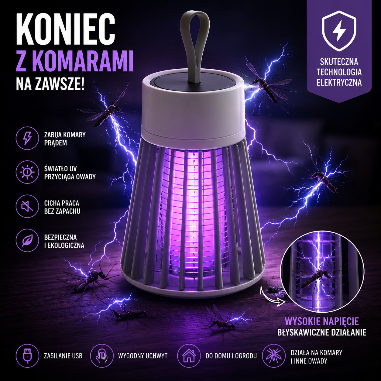 Mini lampa owadobójcza Komarowo.pl®